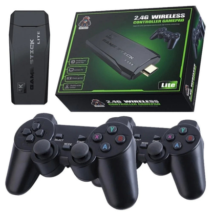 GameStick Retro 10.000 juegos 2 Controles Inalambricos + 2 Regalos - Diversión nostálgica para toda la familia