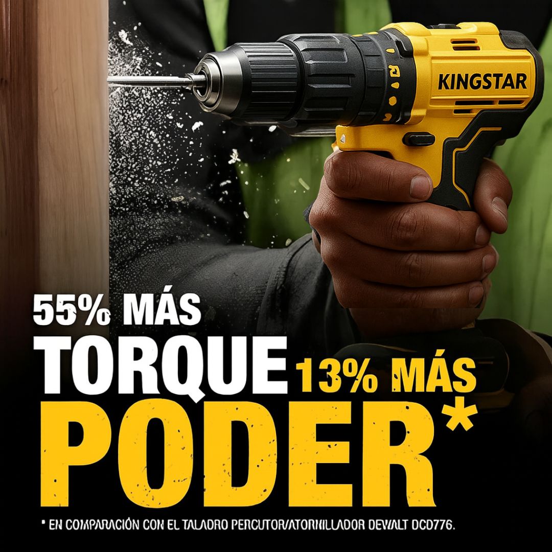 ÚLTIMAS UNIDADES TALADRO INALÁMBRICO + 2 BATERÍAS + CAJA DE HERRAMIENTAS + 26 ACCESORIOS DE REGALO + CARGAGOR