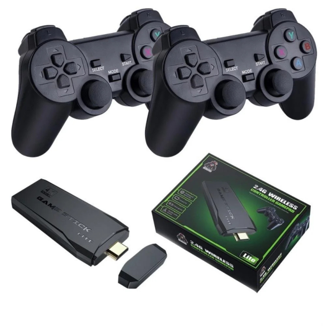 GameStick Retro 10.000 juegos 2 Controles Inalambricos + 2 Regalos - Diversión nostálgica para toda la familia