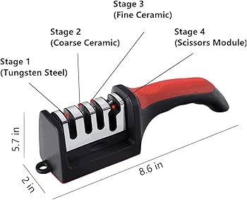 Afilador de cuchillos 3 en 1