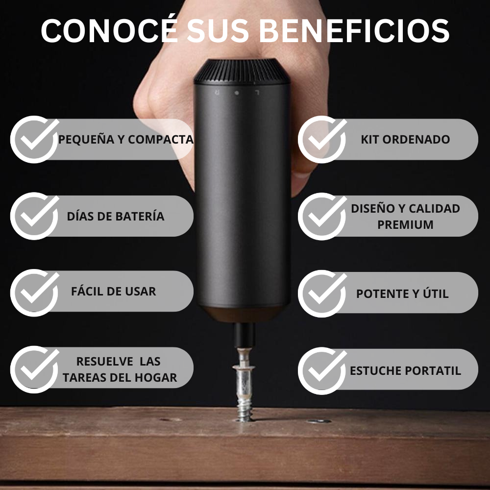 Destornillador Eléctrico Xiaomi - Simple, compacto, elegante