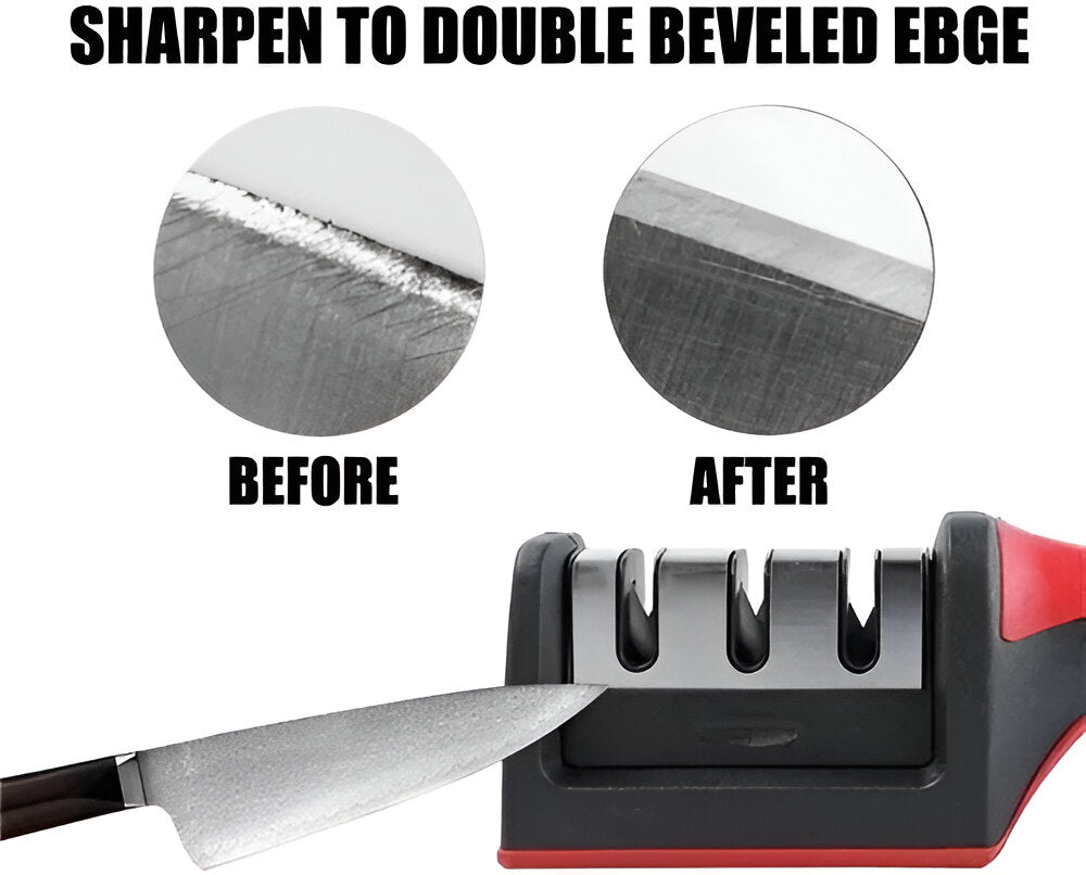 Afilador de cuchillos 3 en 1