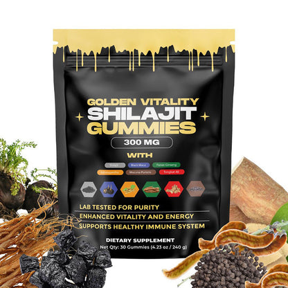GOMITAS DE SHILAJIT Fórmula 7 en 1 – La Clave Para Recuperar tu VITALIDAD y TESTOSTERONA en 30 días