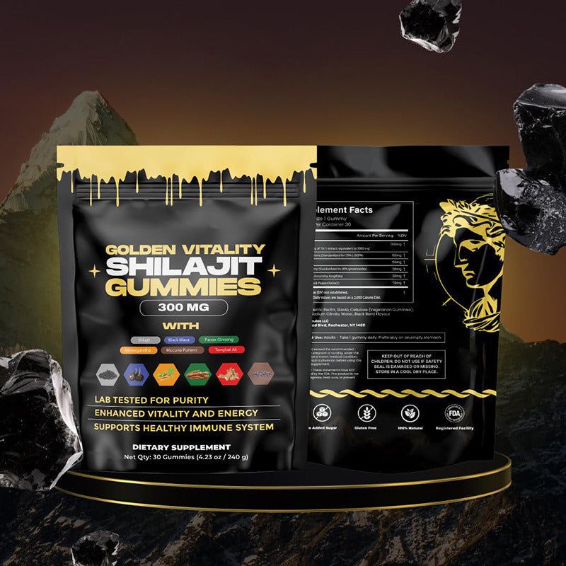 GOMITAS DE SHILAJIT Fórmula 7 en 1 – La Clave Para Recuperar tu VITALIDAD y TESTOSTERONA en 30 días