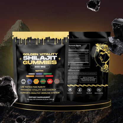 GOMITAS DE SHILAJIT Fórmula 7 en 1 – La Clave Para Recuperar tu VITALIDAD y TESTOSTERONA en 30 días